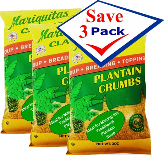 Plantain Crumbs Soup Mix 3 oz Pack of 3.